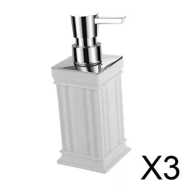 Dispenser di Sapone Liquido Ricaricabile con Pompa, Bottiglia in Plastica Bianca per Bagno, Cucina, Bagnoschiuma, Lozione, Shampoo