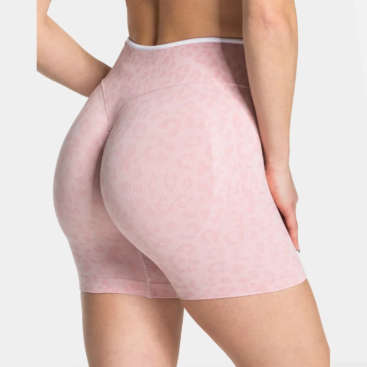 Pantaloncini a vita alta modellanti con effetto push-up per donna, ad asciugatura rapida, sexy, per yoga, corsa, sport e fitness, design a tre punti