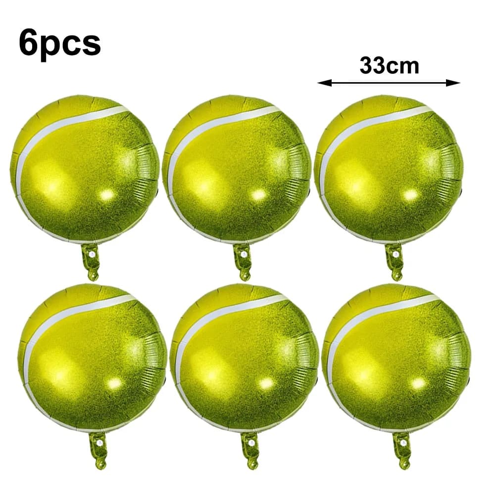 Inflatable Balloons for Tennis Racket Sports Theme Birthday Decoration for Decoration of Foil Balls for Ennis Balls for Sports Party