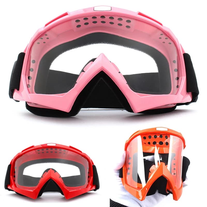 Occhiali da motocross Occhiali da moto per adulti Occhiali ATV Lenti trasparenti Casco da sci Googles Off-road per Kawasaki Oculos Gafas
