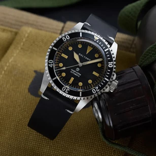 Orologio automatico da uomo Baltany 39mm Diver Mechaical Orologio da polso militare con zaffiro 20Bar impermeabile luminoso NH38 con lunetta in alluminio