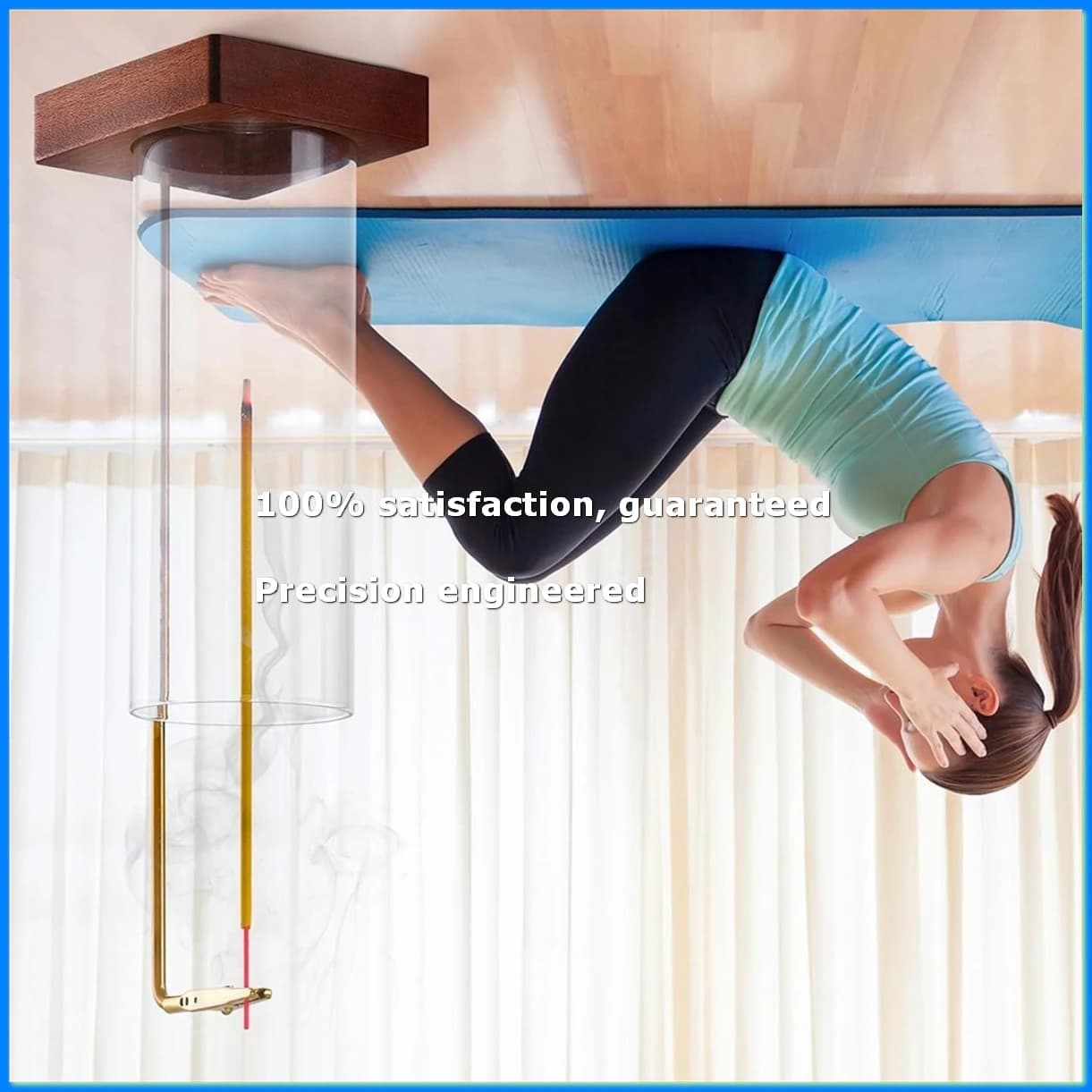 2PCS Incense Holder Yoga Timer Aromatherapy Stand Incense Anti-Ash Flying Incense Burner for Sticks with Removable Glass-A73M
