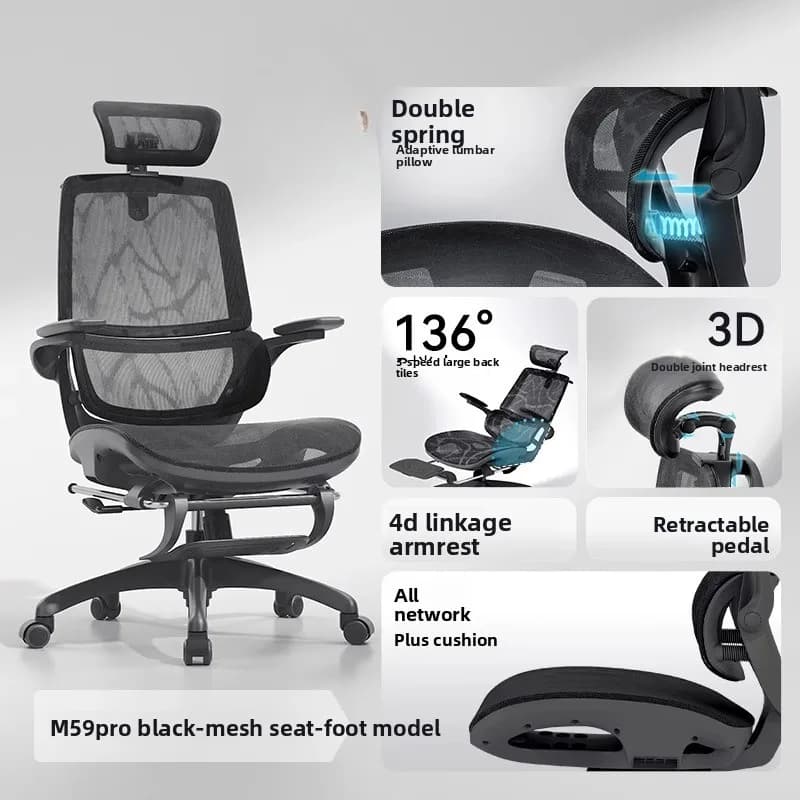Comfortable Ergonomic Computer Chair Home Office Desk Chair Gaming Chair for Long Hours Sitting