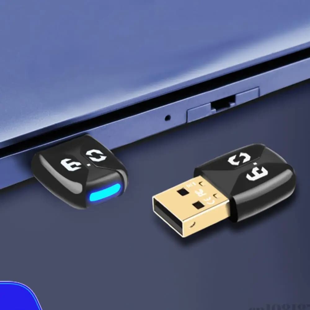 Adattatore BT 6.0, Trasmettitore e Ricevitore Wireless BT Plug and Play, Dongle Wireless per PC, Altoparlanti, Mouse e Tastiera Wireless