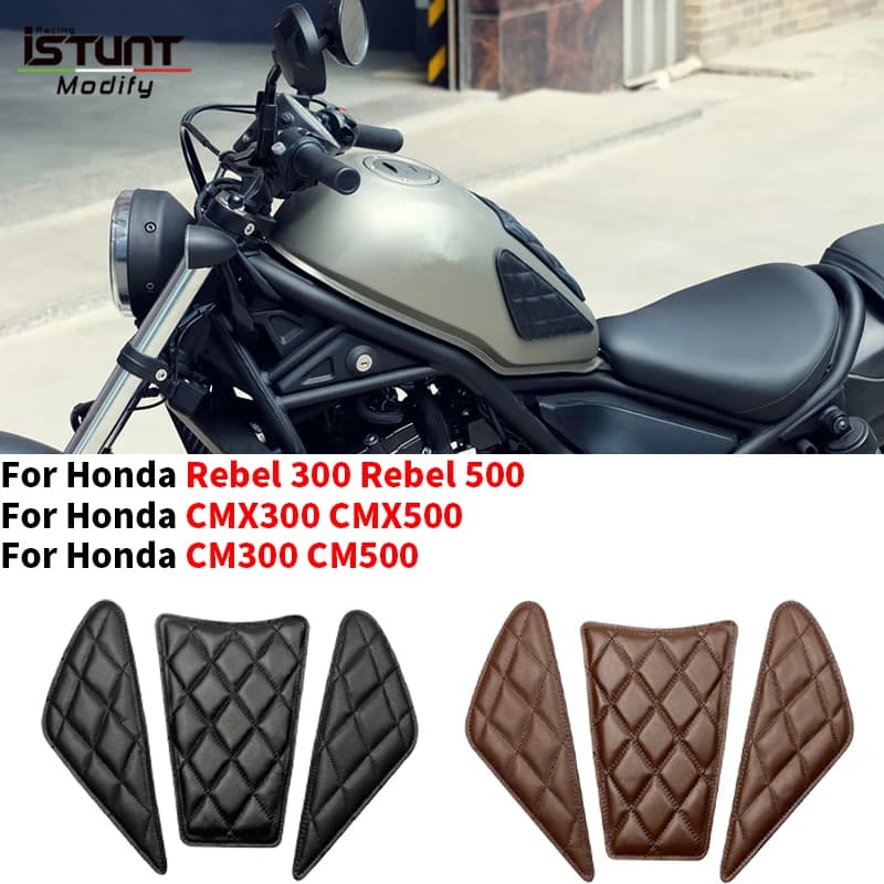 For Honda REBEL500 REBEL300 CMX300 CMX 500 CM300 CM500 Motorcycle Part Leather Fuel Tank Pad Sticker Locomotive Protective Cover