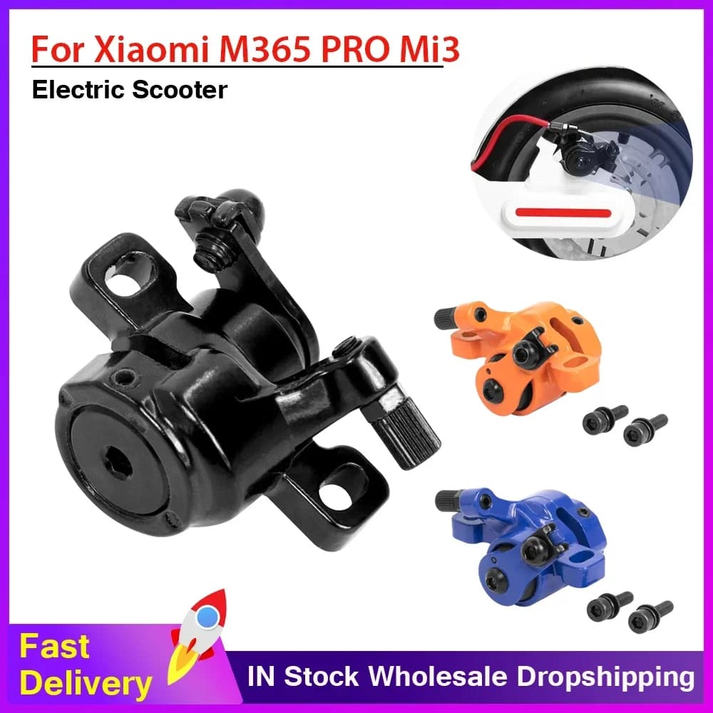Pinza freno per Xiaomi 4 Pro MI 3 M365 PRO 1S Scooter elettrico Ruota posteriore Freno a disco Parti in lega di alluminio con accessorio a vite