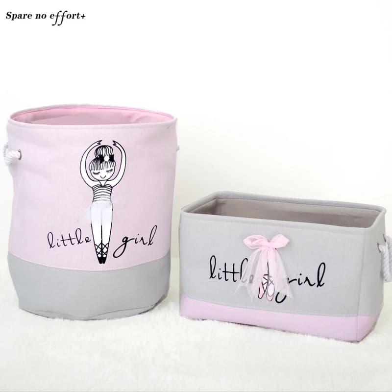 White House Organizer Toys Pink Case for Organizer for Girls Room for dirty clothes container for the house various items folding bag