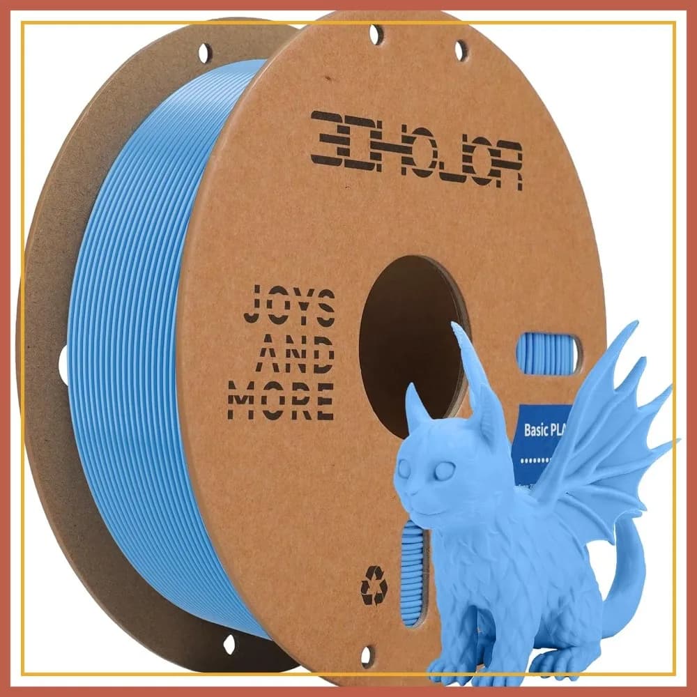 Filamento PLA 1.75mm 1kg su Bobina di Cartone, Stampa Veloce 300mm/s, Precisione Dimensionale +/-0.03mm per Stampante 3D FDM, Azzurro
