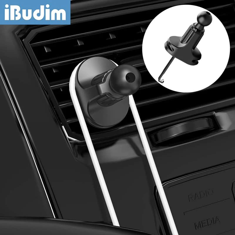IBudim 17mm Ball Head for Car Support for Phone Car Air Intake Mounting Universal Clip Car Air Intake Support for Cell Phone Bracket