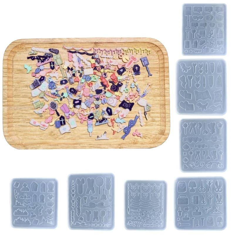 R3MC piccolo Filler Mold Cute Bowknot Star Tennis forma stampo in resina accessorio per carte da gioco orecchino portachiavi Charm stampo epossidico