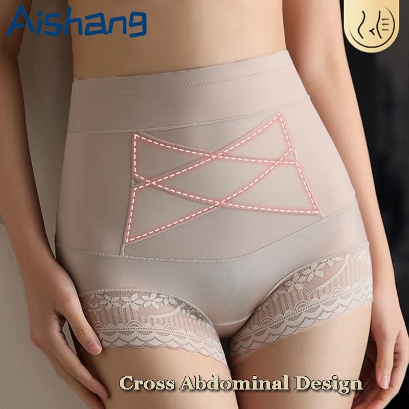 Women's Lace Modeling Mutches High Waist Shorts Flat Bench Butt Lifter Body Shaper Underwear Slimming Mutandines Modeling For Bench Control