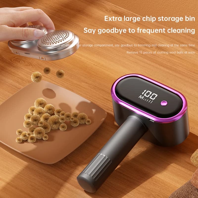 HOMEFISH Levapelucchi Elettrico Ricaricabile USB, Rasoio Professionale per Tessuti, Rimuovi Pelucchi e Palline di Pelo dai Vestiti