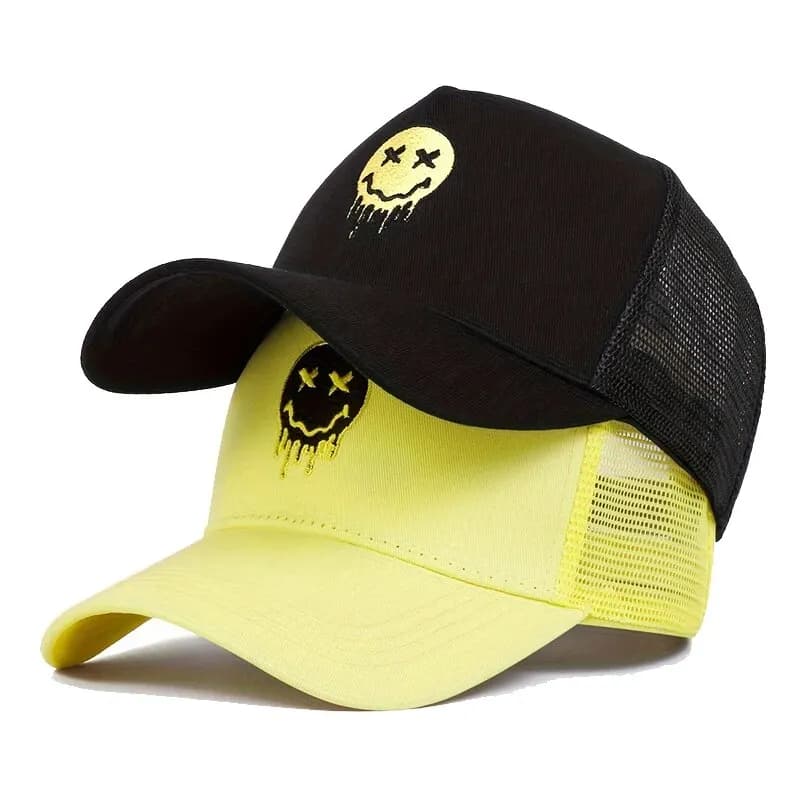 Berretti da baseball unisex con stampa volto sorridente XX Cappelli casual regolabili per esterni primaverili ed estivi Cappello per protezione solare