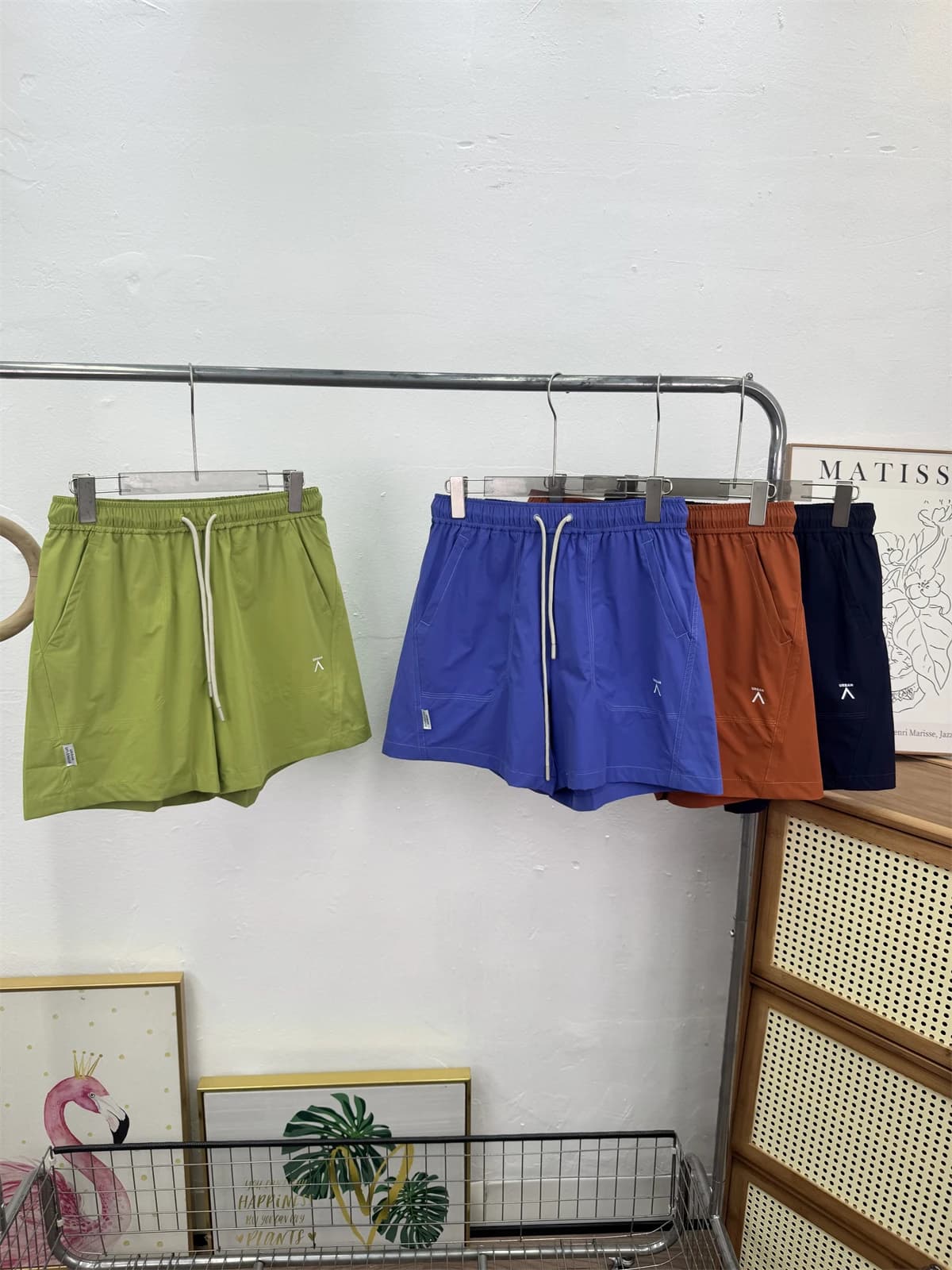 Outdoor Sport Quick Dry Shorts Lightweight Breathable Elastic Waist Loose Fit Water Resistant Shorts for Couples Casual Nylon...