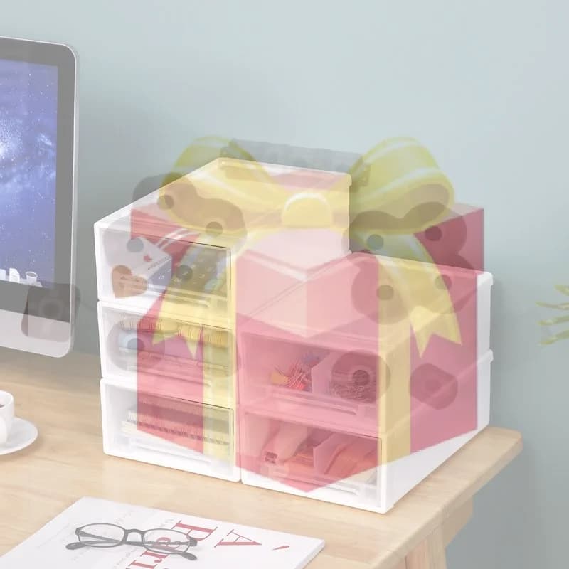 【HG】Organizer da scrivania estraibile per gioielli con design a cassetto singolo impilabile per bracciali e collane