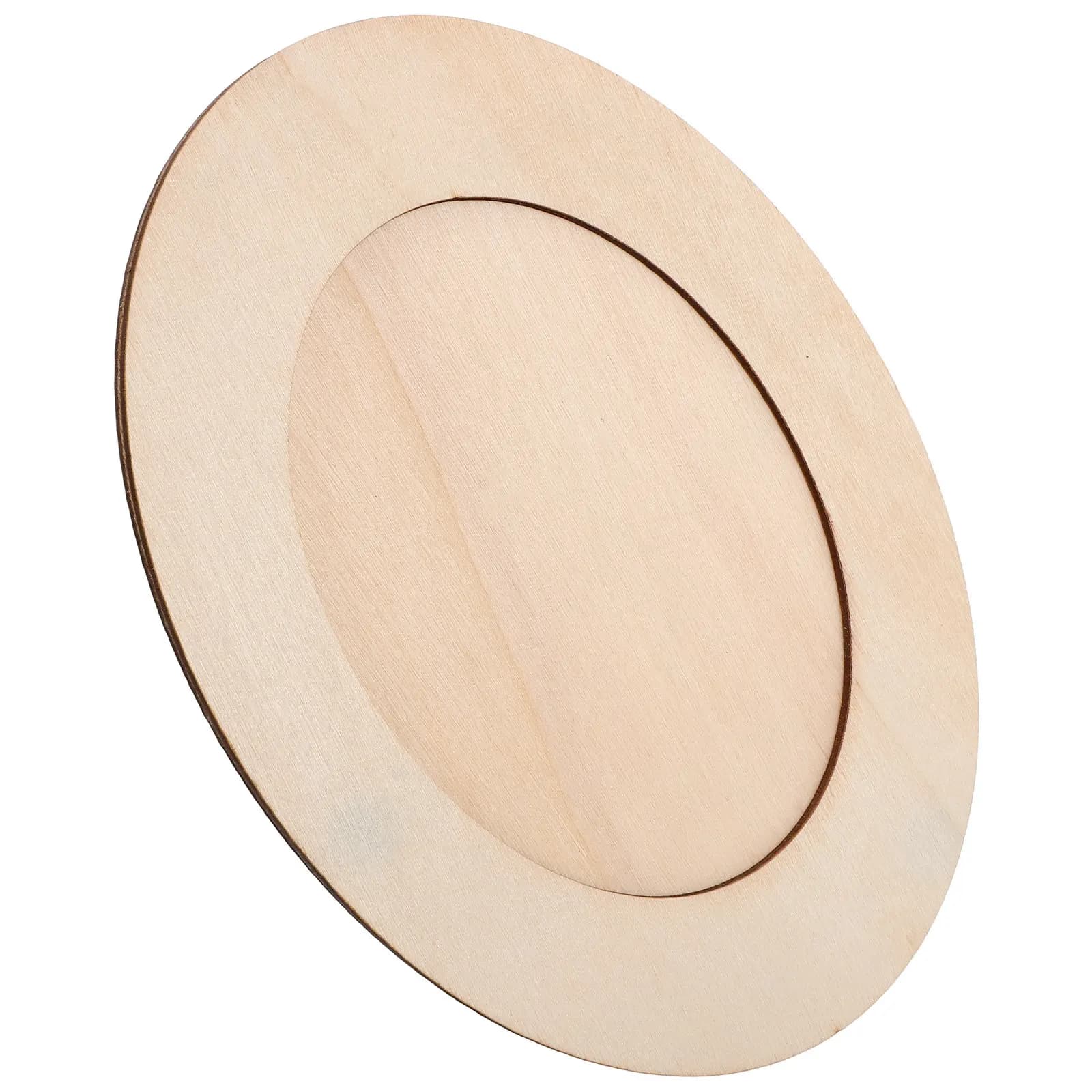 Kit Cornice Ovale in Legno Non Finita per Dipingere, Cornici Fai-da-Te per Apprendimento Prescolare, Decorazione Creativa per Casa
