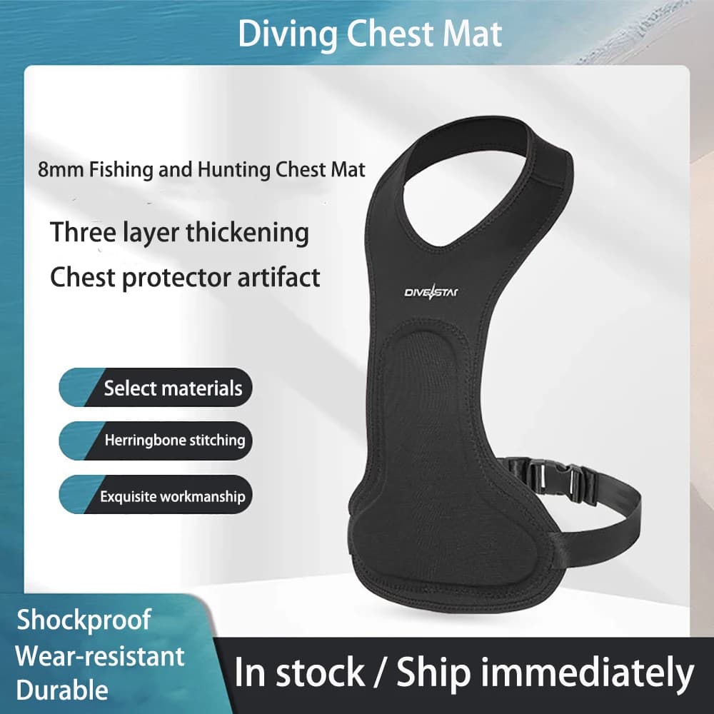 Uomo Donna Protezione per il torace in neoprene Tappetino per caricamento Gilet per immersione Tappetino per il torace per la pesca subacquea Fucile da pesca con lancia