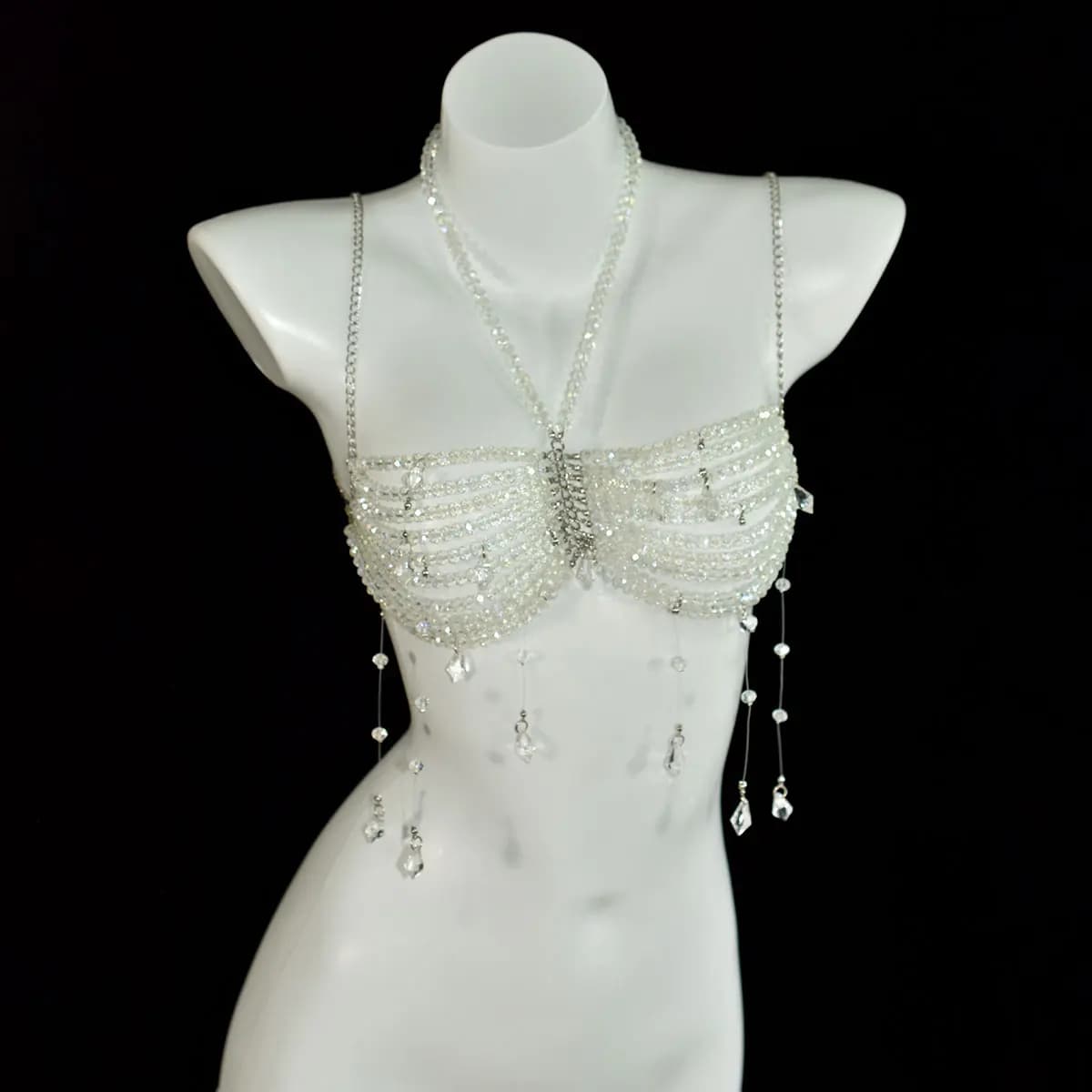 Fashion Sequined Crystal Multi-Tiered Tasseled Underwear Chain For Lady Birthday Party Sexy Body Chain