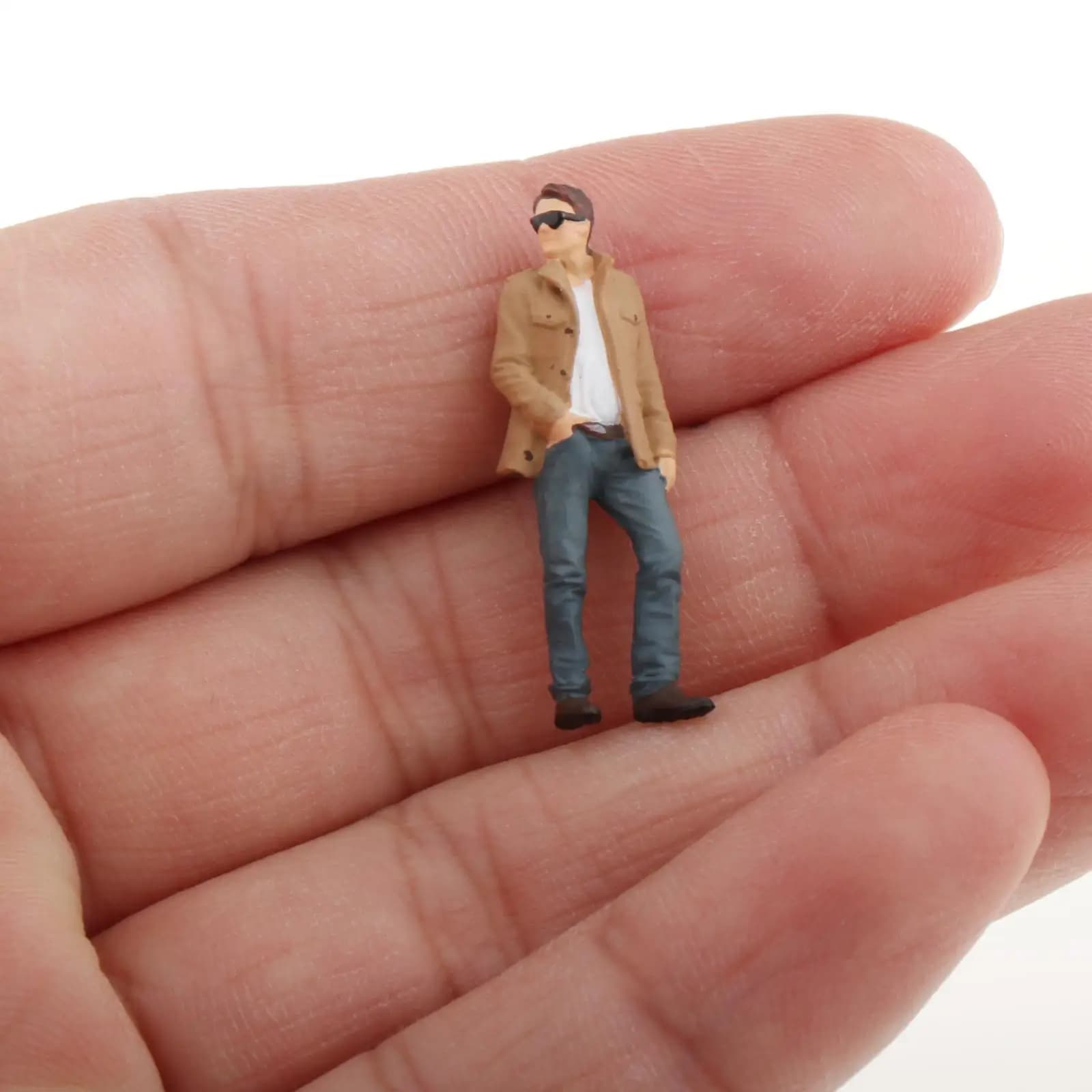 1:64 Diorama dipinto figura persone giacca modello edificio ruota del parco