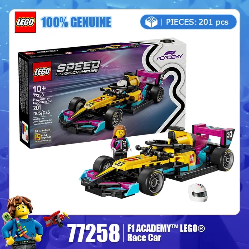 LEGO Mattoncini da Costruzione Serie Super Racing 77258F1 ® Gioco di Costruzioni per Bambini College Racing Boy, Regalo con Blocchi Puzzle