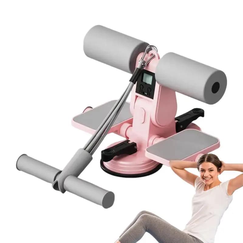 Attrezzatura per esercizi per sedersi Esercitatore centrale con ventose Poggiapiedi e attrezzatura per il fitness con corda di tensione con funzione di conteggio