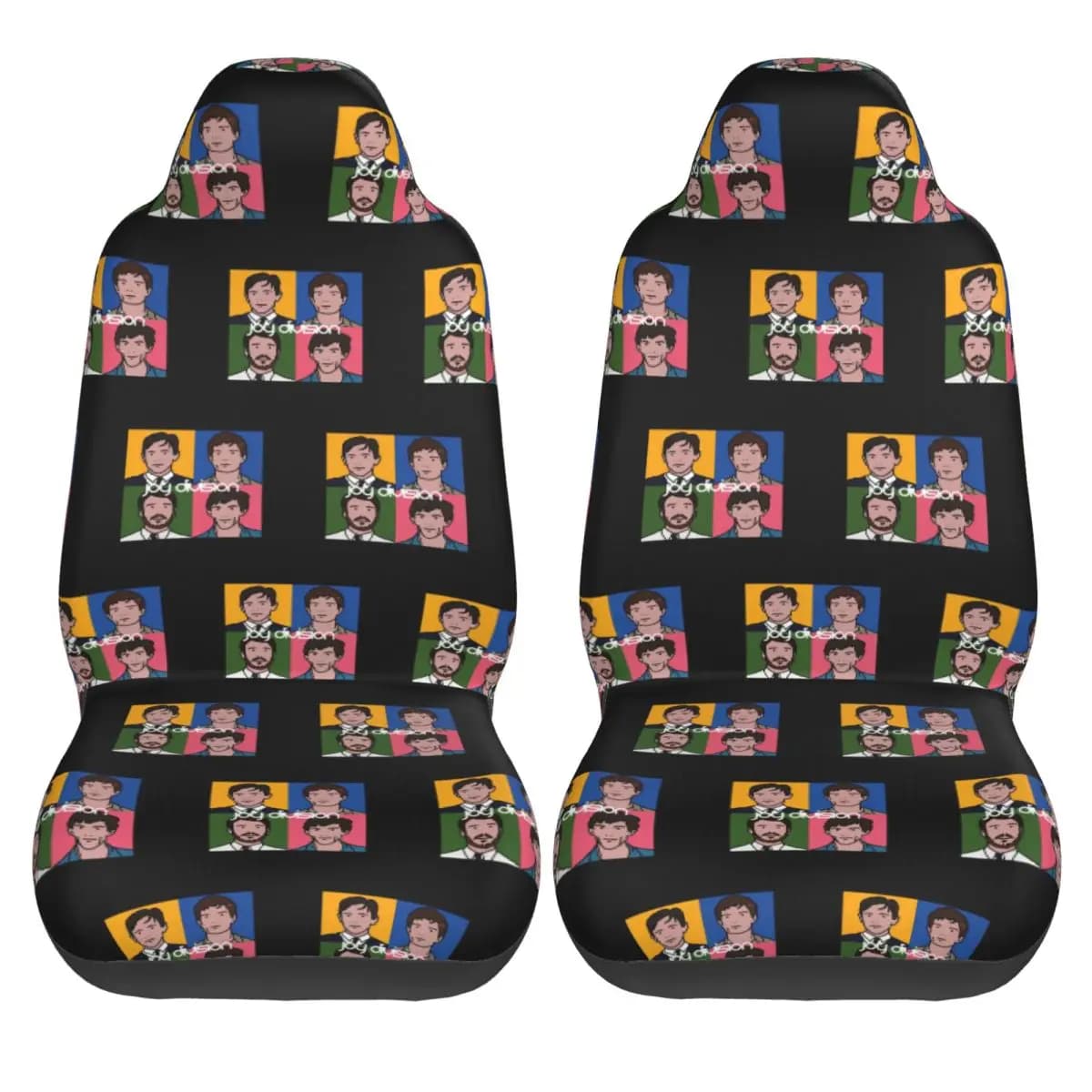 Unknown Pleasures Band J-Joy Division Car Seat Covers for polyester bus Extensible 2 pieces Full cover