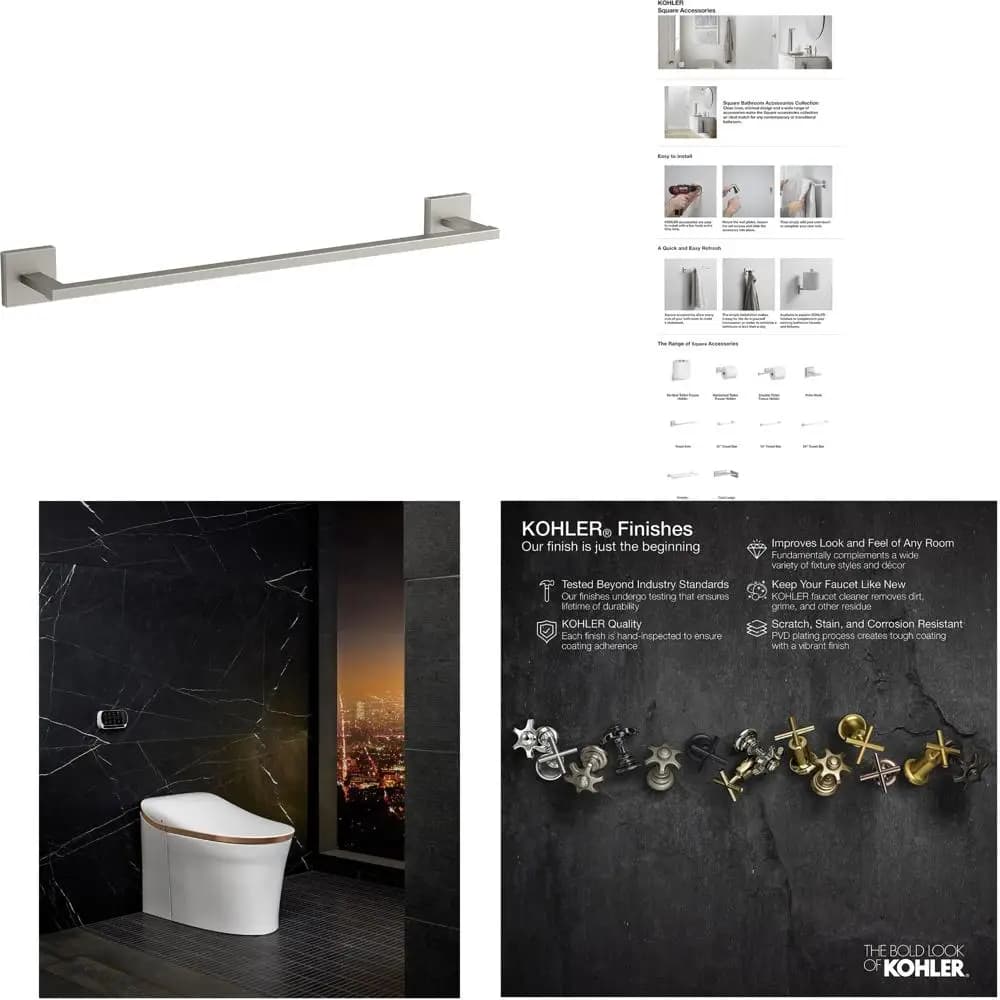 Elegante portasciugamani da 18 pollici per bagno, design moderno con funzione salvaspazio