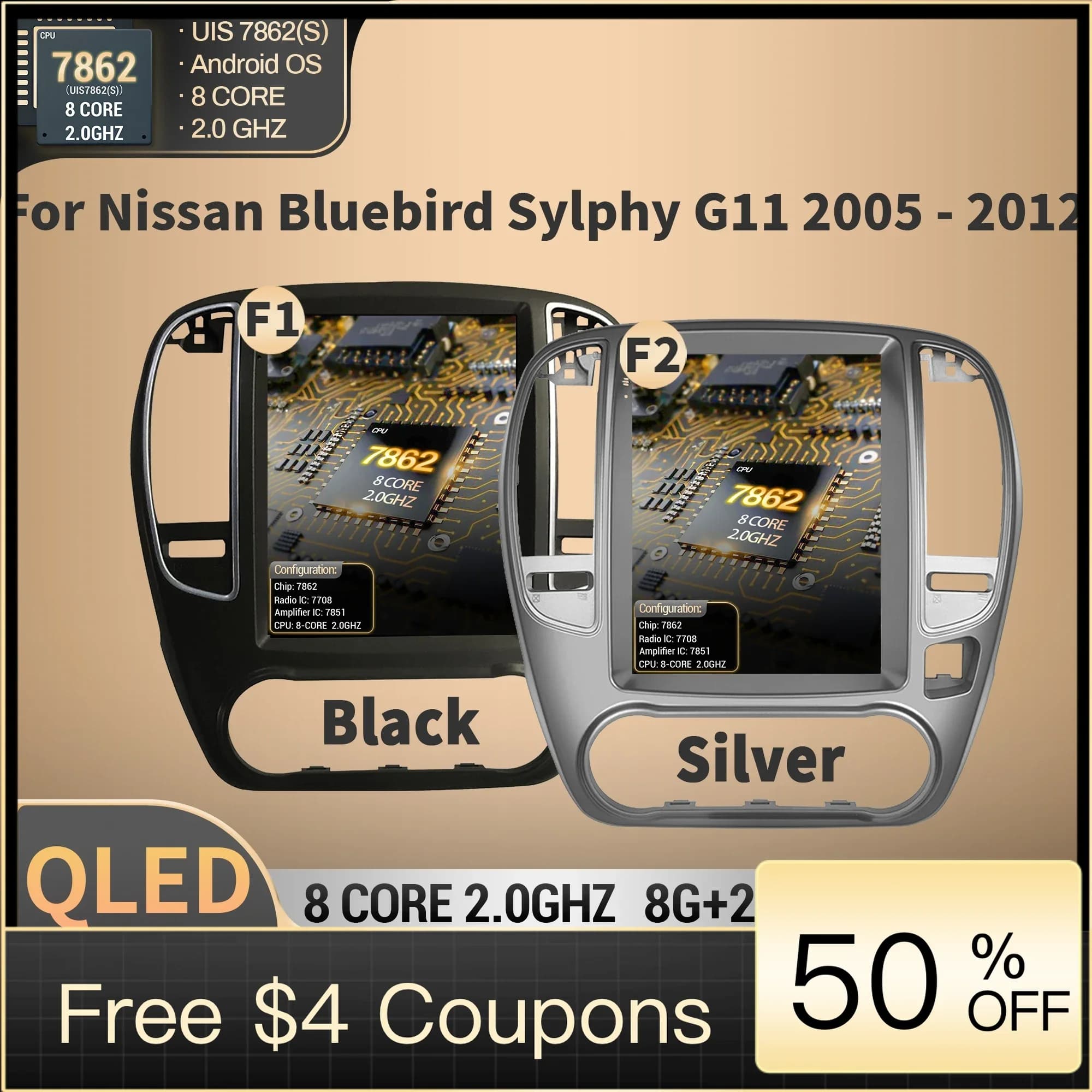 9.7inch For Nissan Bluebird Sylphy G11 2005 2006 2007 2008-2012 Car Radio Multimedia Navigation CarPlay Head Unit QLED Screen