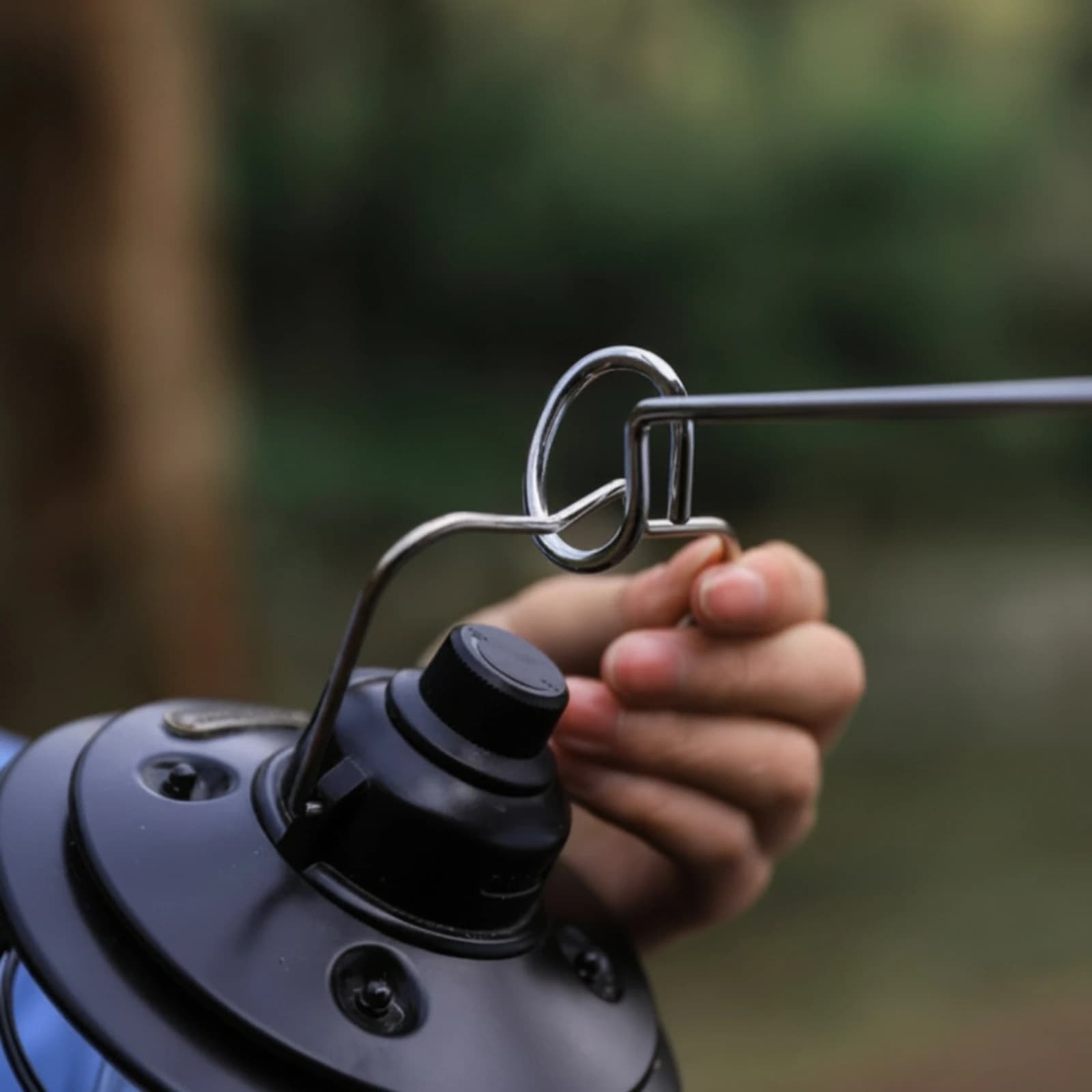 Tripod Stand with Hooks Portable Hanging Lamp Stand Pole Adjustable Hardware Lightweight for Campers, Camping