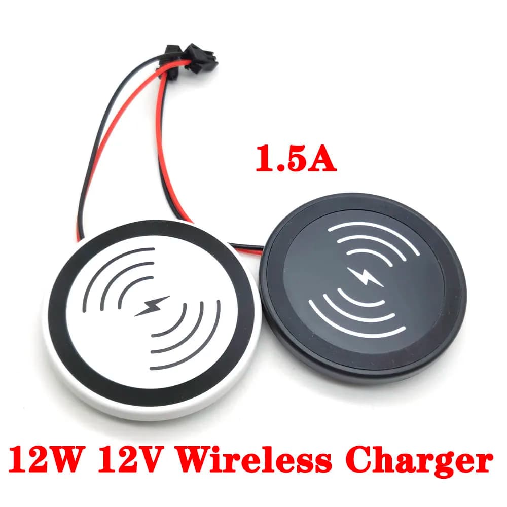 Alimentatore Wireless 12V 12W Caricatore Wireless 1.5A Trasmettitore Universale Ricarica Rapida Kit Fai-da-Te Bobina di Ricarica Micro USB