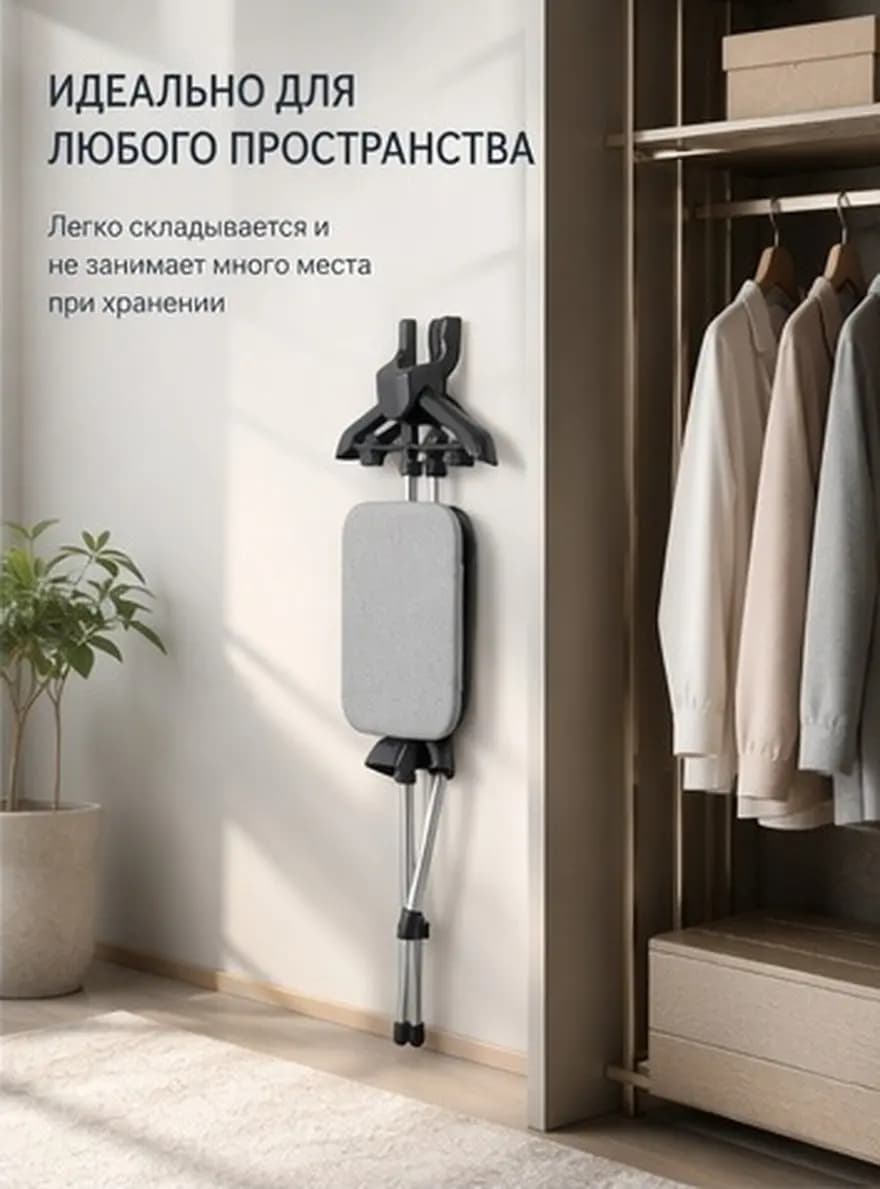 Foldable Ironing Rack Builtin Board Stable Four Legged Stand Flat Hanging Ironing Clothes Steamer Stand Clothes Drying Rack