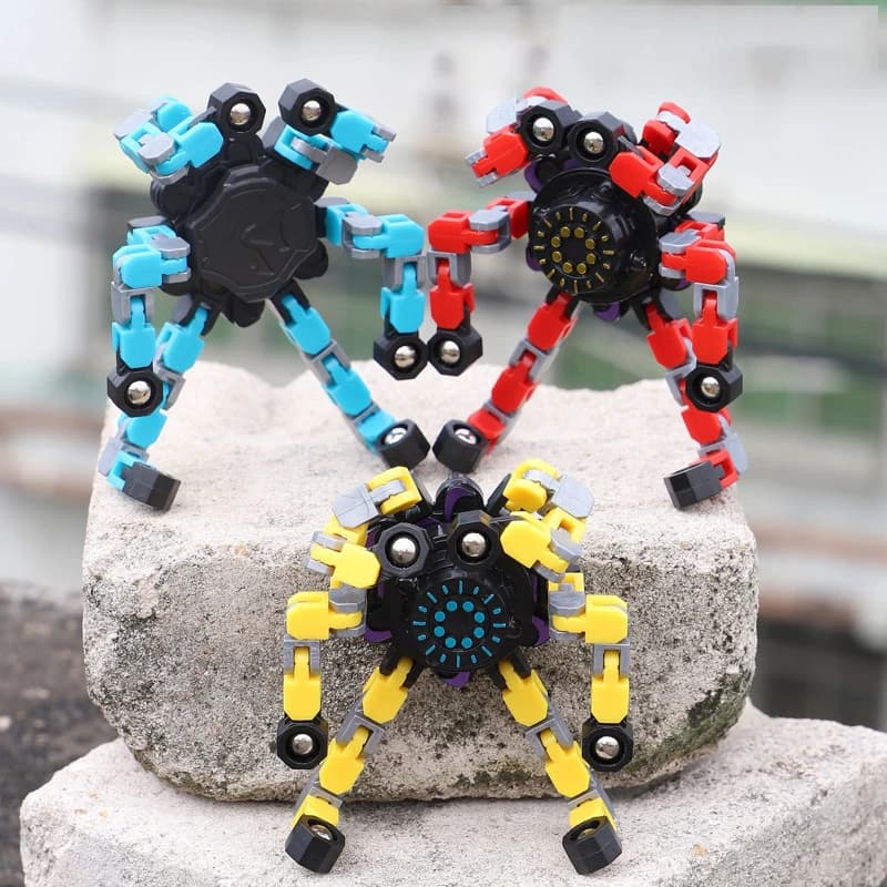 Giocattoli Antistress Deformabili a Catena per Bambini, Spinner Manuale, Giocattoli per Alleviare lo Stress per Adulti, Giroscopio Sensoriale, Regalo