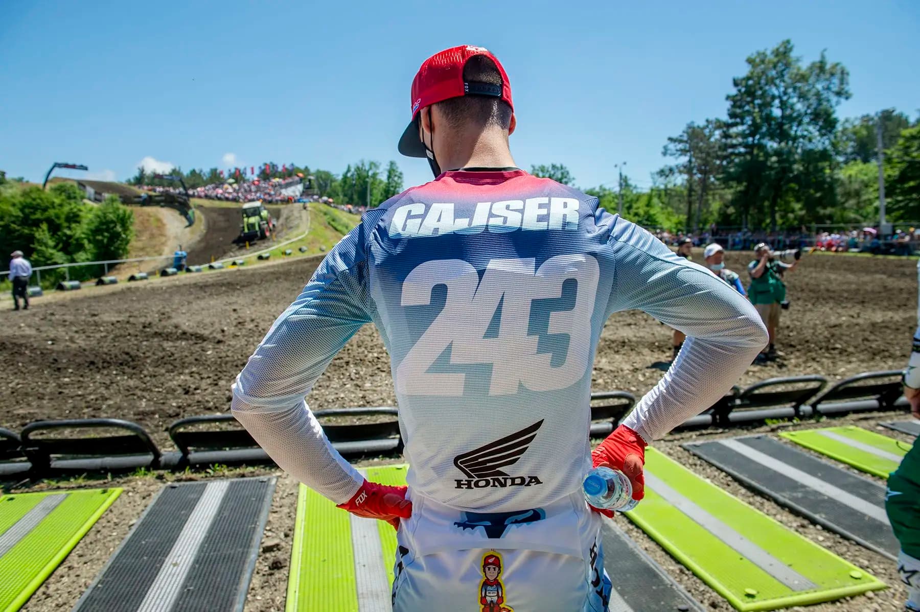 2026 Nuova maglietta HRC Honda Racing Driver Tim Gajser Super Off Road per uomo e donna # 243 Camicia grande traspirante ad asciugatura rapida