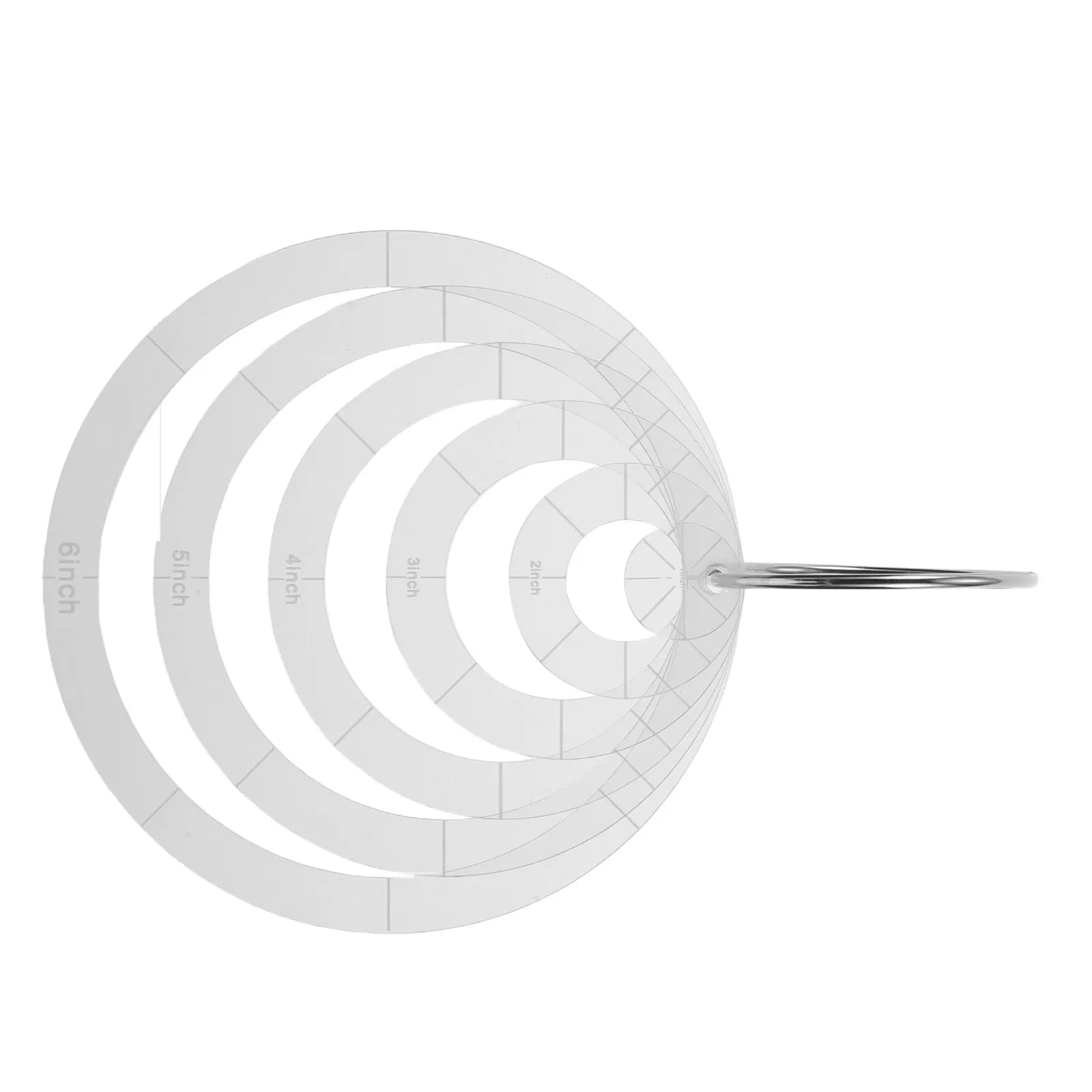 6Pcs Acrylic Quilting Templates Round Edge Circle Ruler Set 1-6 Inch Precise Patchwork Sewing Templates for Beginner Advanced