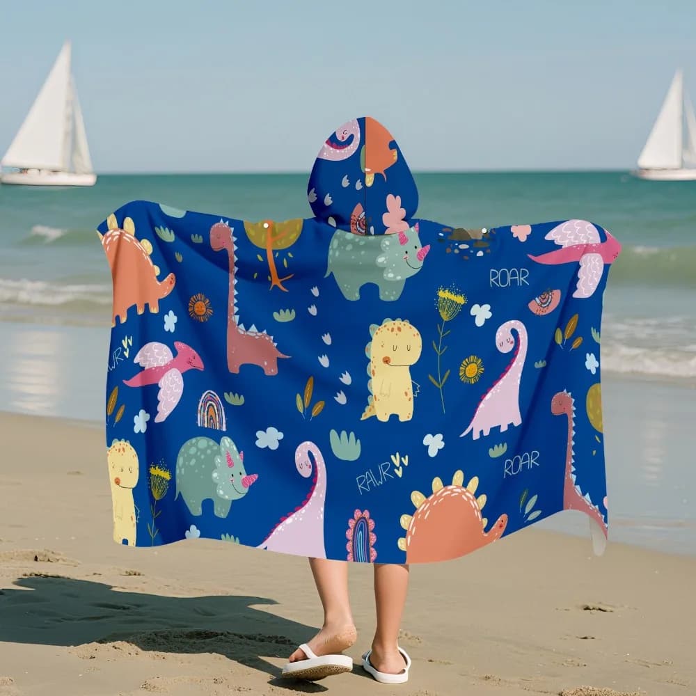 Asciugamano con Cappuccio 80x130CM ad Asciugatura Rapida, Assorbente, per Nuoto, Spiaggia, Tappetino Yoga in Microfibra, Coperta per Campeggio e Picnic all'Aperto