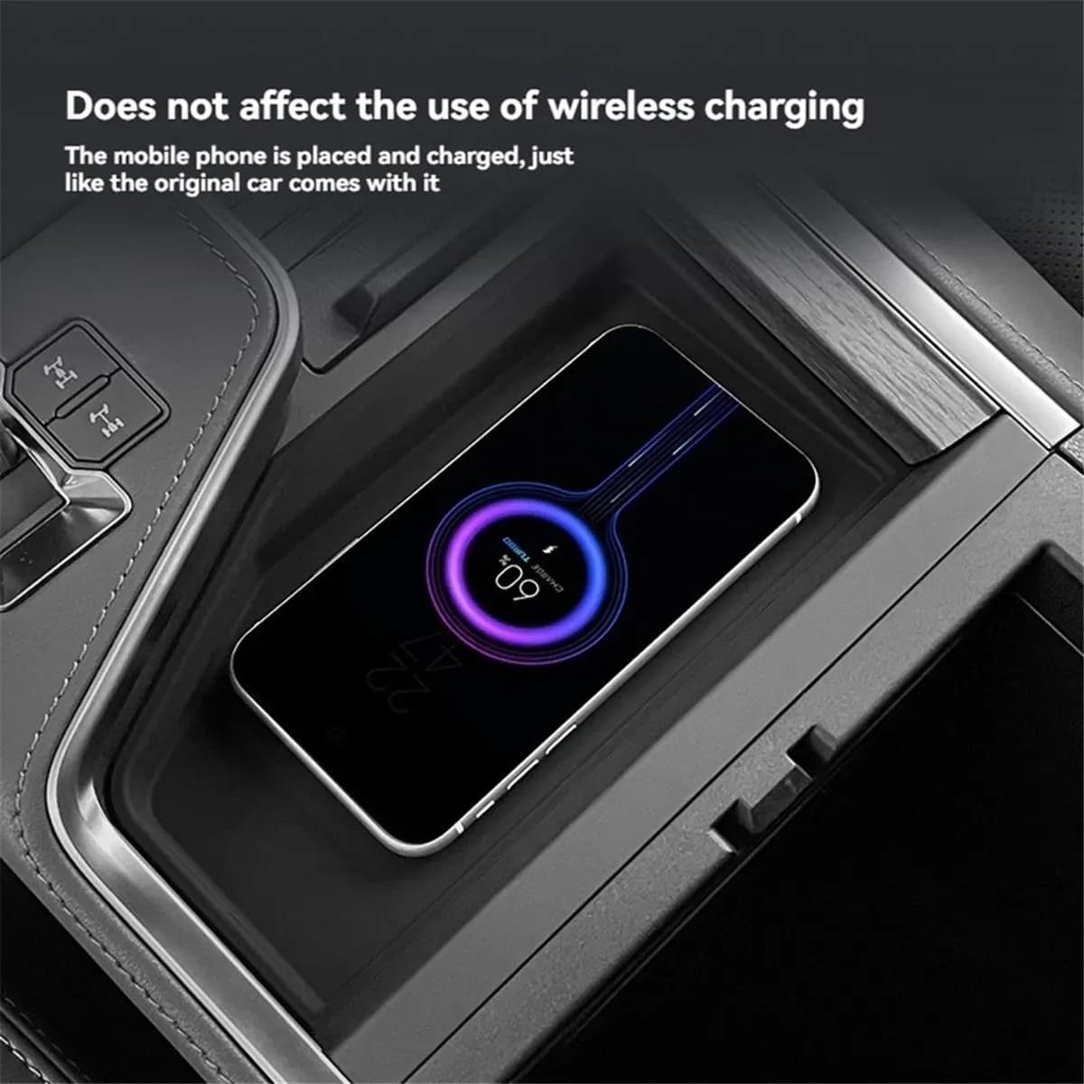 Super Sale Car Center Console Wireless Charger Silicone Protection Pad for Lexus GX550 2024 Accessories