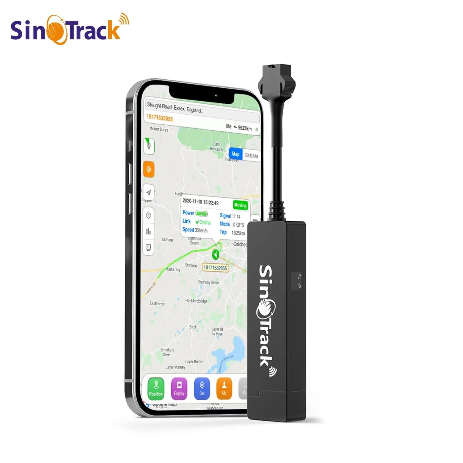 SinoTrack Localizzatore GPS GSM GPRS Dispositivo di localizzazione veicoli Localizzatore monitor Telecomando ST-901A per moto con APP gratuita