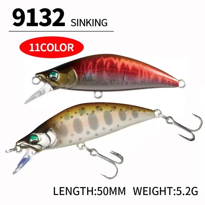 Fishing Recall 50mm 5.2g Japan Design Fishing Wobbling Minnow Isca Artificial baits for Bass Perch Pike The Stream Trota