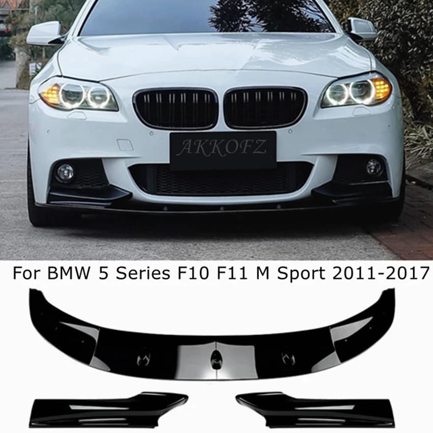For BMW Series 5 F10 F11 M Sport 2011-2017 Auto Labbro Front Corner Frames and Exhibiting Articles Lip Splitter Diffuser Spoiler Guard Body Kit