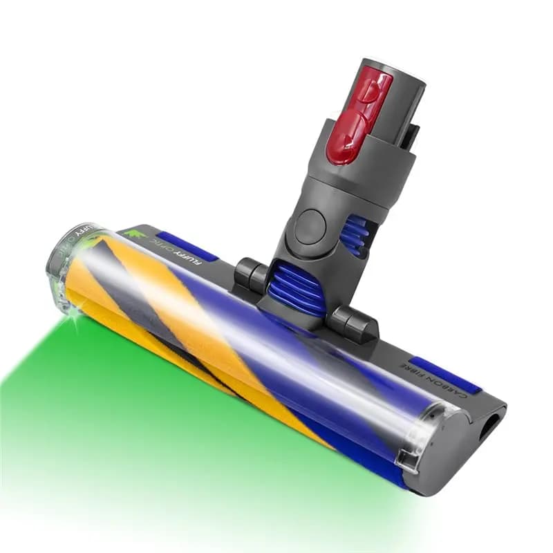 A74G-Testa pulitore a rullo morbido per Dyson V10slim V12slim- Polvere e detriti illuminanti, per aspirapolvere per pavimenti duri