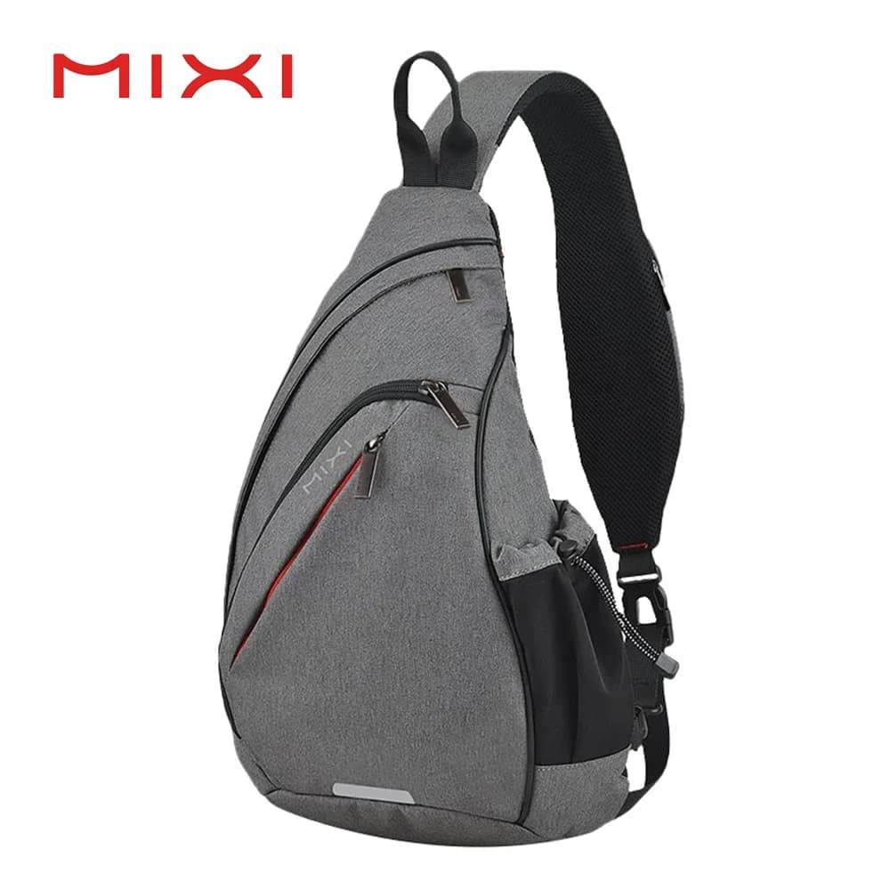 Mixi Disegno di Brevetto di Modo Degli Uomini Zaino Una Spalla Sling Bag Crossbody Zainetto 600D Poliestere Denso di Tela Impermeabile