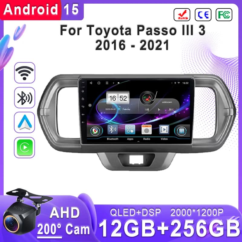 Plug and Play Android 15 2K Incell Multimedia Screen Stereo For Toyota Step III 3 2016 - 2021 high performance CPU Dash Cam HDR
