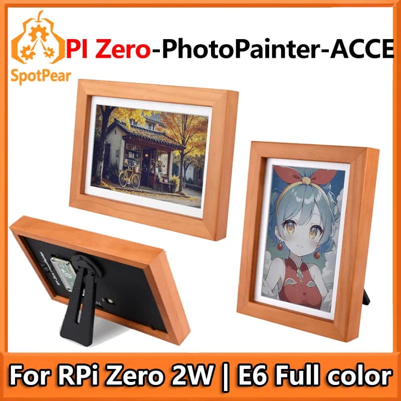 Raspberry Pi Zero Cornice per foto digitale da 2 W PhotoPainter da 7,3 pollici E6 a colori E Paper Ink Calendario Poster artistico Pi Zero-PhotoPainter