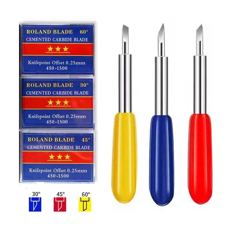 Roland Mimaki Plotter da taglio Coltello con lama per taglierina in vinile 30 ° /45 ° /60 ° per utensili elettrici: lama da taglio di precisione