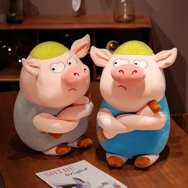 35-55cm Kawaii pettory Piggy peluche carino Angry Piggy Doll morbido peluche cartone animato maiale cuscino regalo di compleanno per bambini