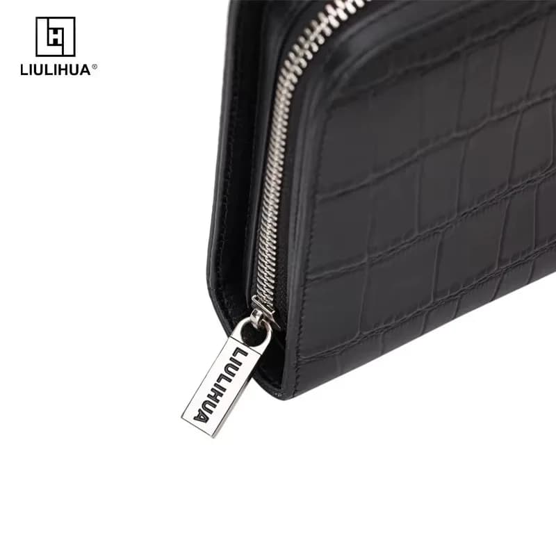 LLHRFID Portafogli da uomo con tasca frontale minimalista in vera pelle bifold sottile con fermasoldi da uomo sottili