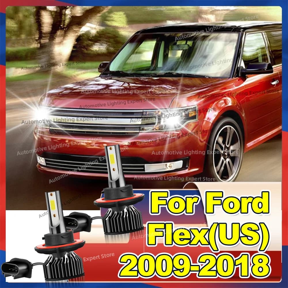 Lampadina per fari a LED Turbo Fan Canbus Lampada ad alta potenza per Ford Flex (USA) 2009-2018 2010 2011 2012 2013 2014 2015 2016