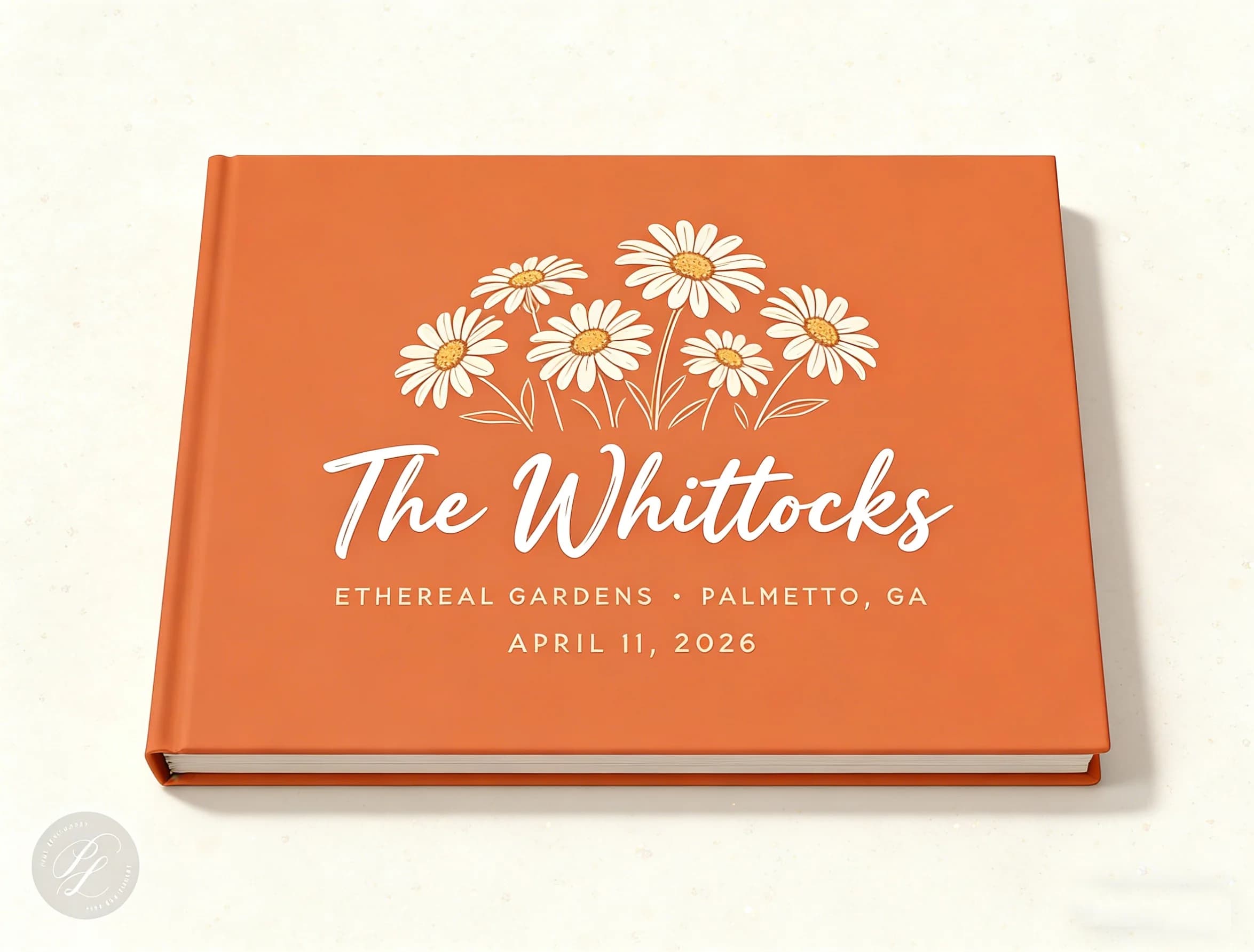 Elegant Venue Sketch Foil Wedding Guest Book | Custom Hardcover Sign-In Album | Personalized Names & Date Wedding Keepsake Gift