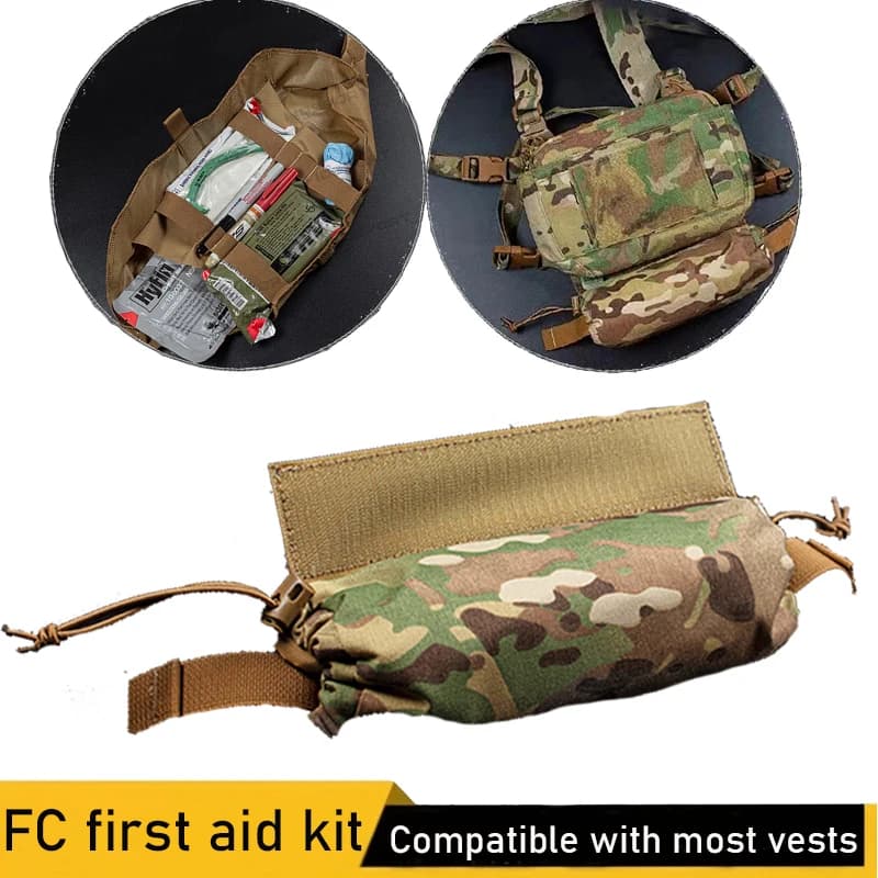 Kit medico esteso gilet tattico, kit di pronto soccorso tattico portatile, kit di trattamento di emergenza strumento di sopravvivenza borsa EDC