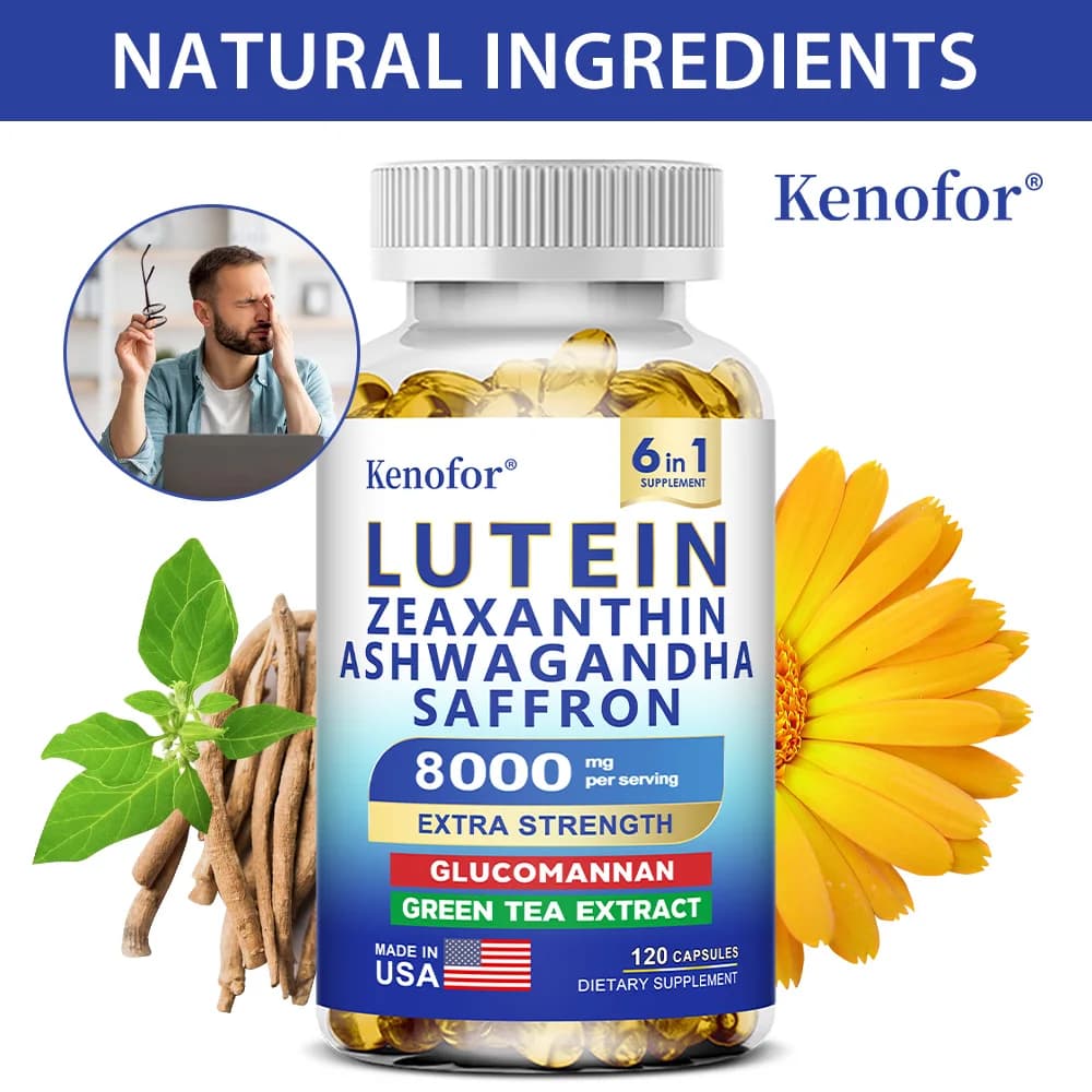 Lutein and Zeaxanthin Capsules - Eye Health Support Supplement, Supports Overall Vision, Vegan Friendly & Non-GMO, 120 Softgels